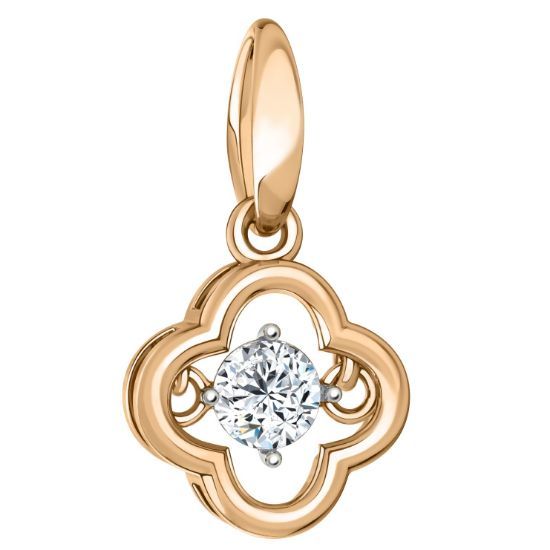 Изображение Золотой подвес с фианитом