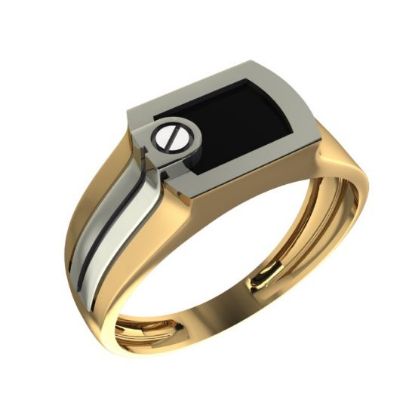 Изображение Золотая мужская печатка