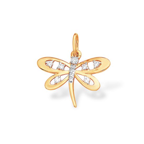 Изображение Золотая подвеска"Стрекоза"