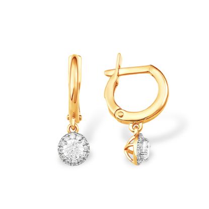 Изображение Золотые серьги-подвески