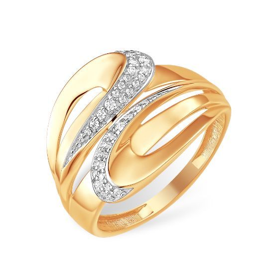 Изображение Золотое кольцо с фианитами