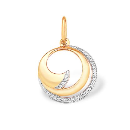 Изображение Золотая подвеска с фианитами