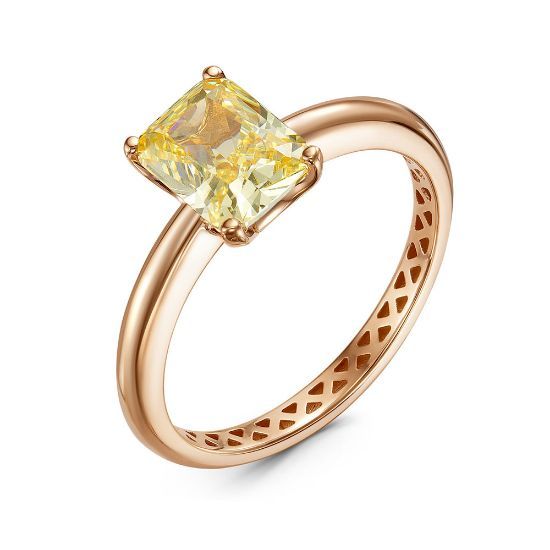 Изображение Золотое кольцо с бриллианитом