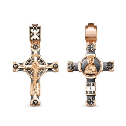 Изображение Золотой крест с ониксом