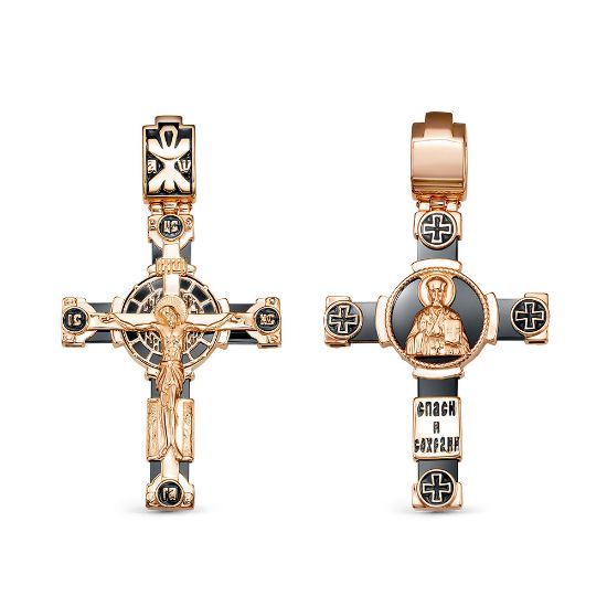 Изображение Золотой крест с ониксом