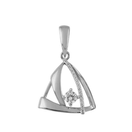 Изображение Золотая подвеска с фианитами