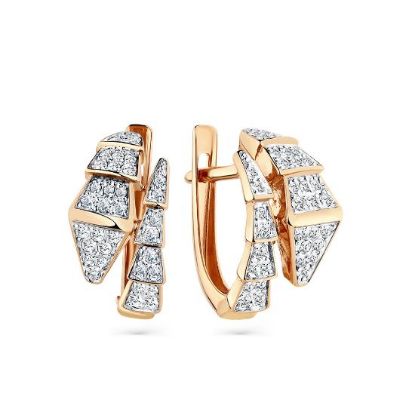 Изображение Золотые серьги "Змейка"