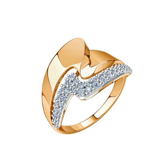 Изображение Золотое кольцо с фианитами