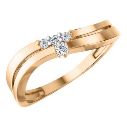 Изображение Золотое кольцо с фианитами