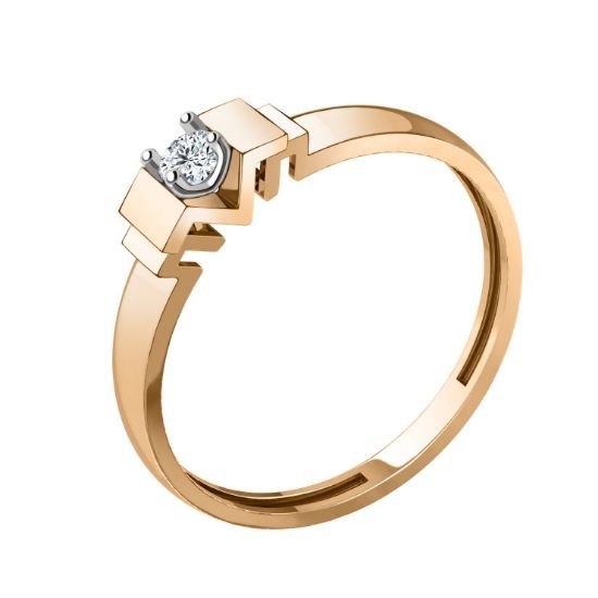 Изображение Золотое кольцо с фианитом