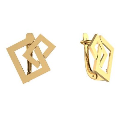 Изображение Золотые серьги 585 пробы