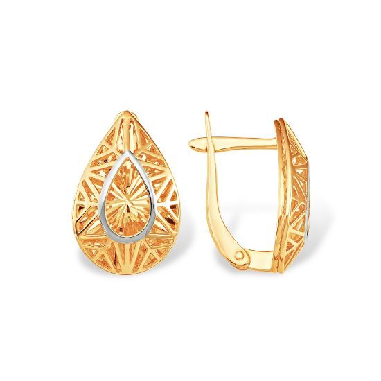 Изображение Золотые серьги 585 пробы