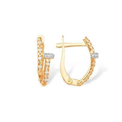 Изображение Золотые серьги "Гвоздь"