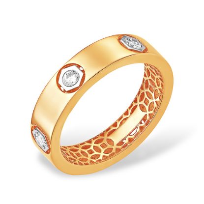 Изображение Золотое кольцо с фианитами