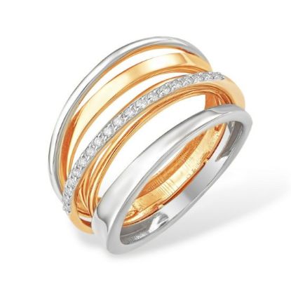 Изображение Золотое кольцо с фианитами