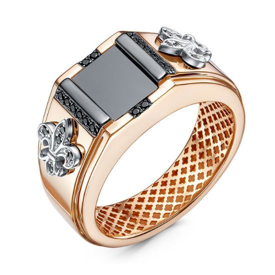 Изображение Золотая печатка с ониксом