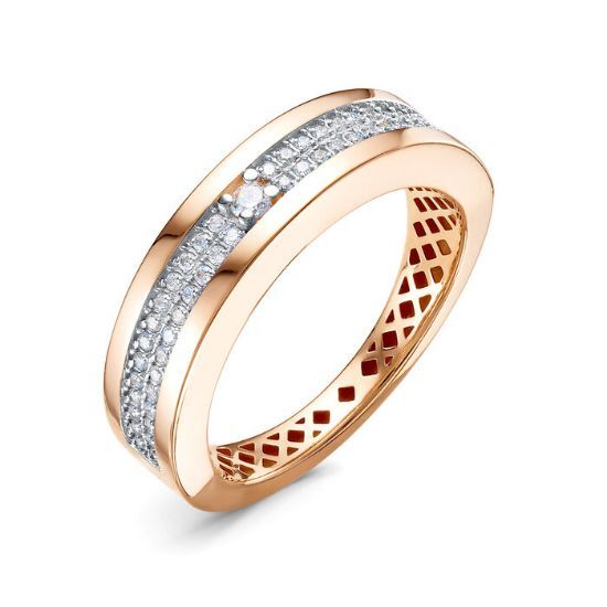 Изображение Золотое кольцо с фианитами