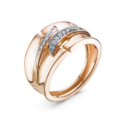 Изображение Золотое кольцо с фианитами