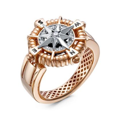 Изображение Золотой перстень с фианитами