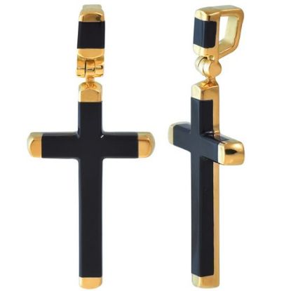 Изображение Золотой крест с агатом