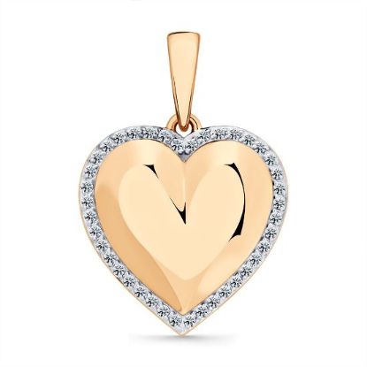 Изображение Золотая подвеска "Сердечко"