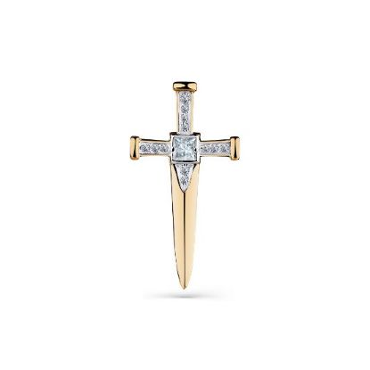 Изображение Золотой подвес с фианитами