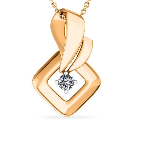 Изображение Золотая подвеска с фианитом